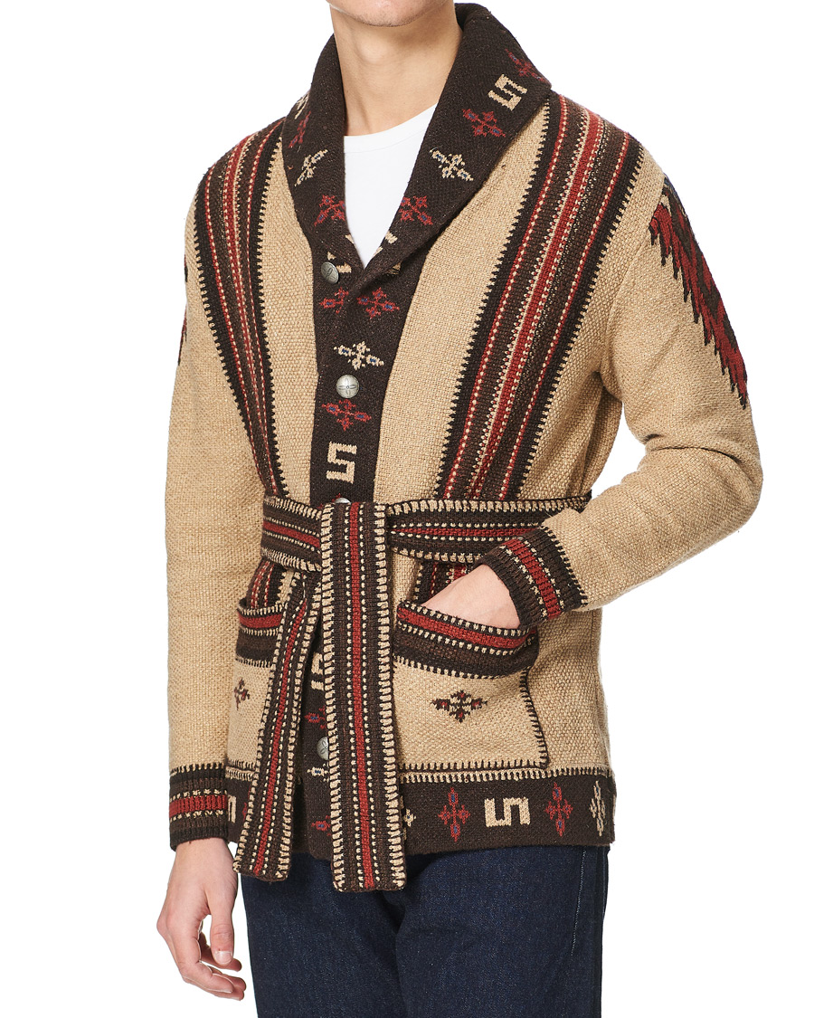 Herre | Gensere | RRL | Ranch Shawl Cardigan Tan/Brown