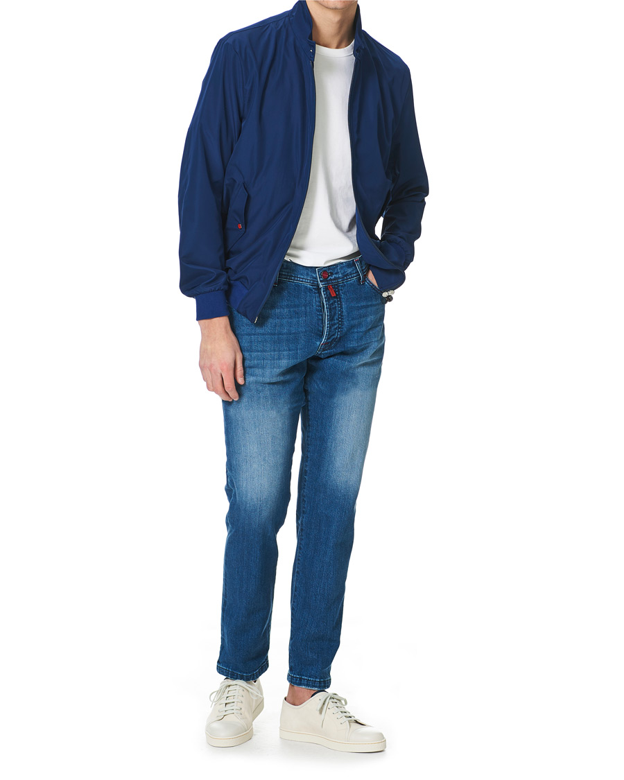 Herre | Jakker | Kiton | Unlined Nylon Harrington Navy 48
