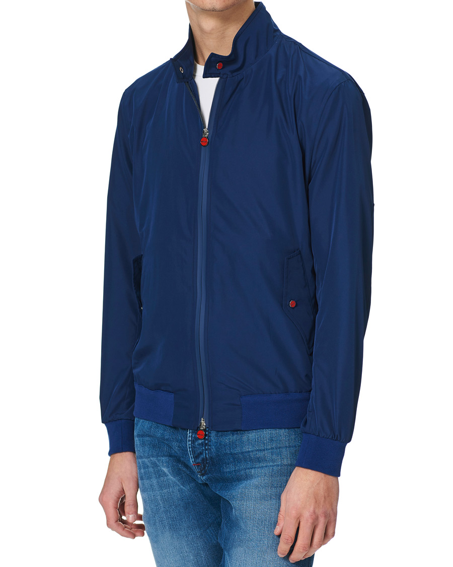 Herre | Jakker | Kiton | Unlined Nylon Harrington Navy 48
