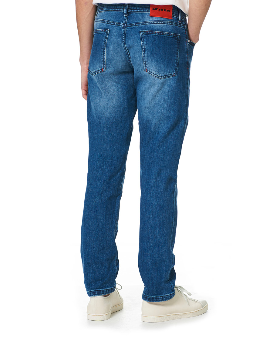 Herre | Jeans | Kiton | Slim Fit Stretch Jeans Blue Wash