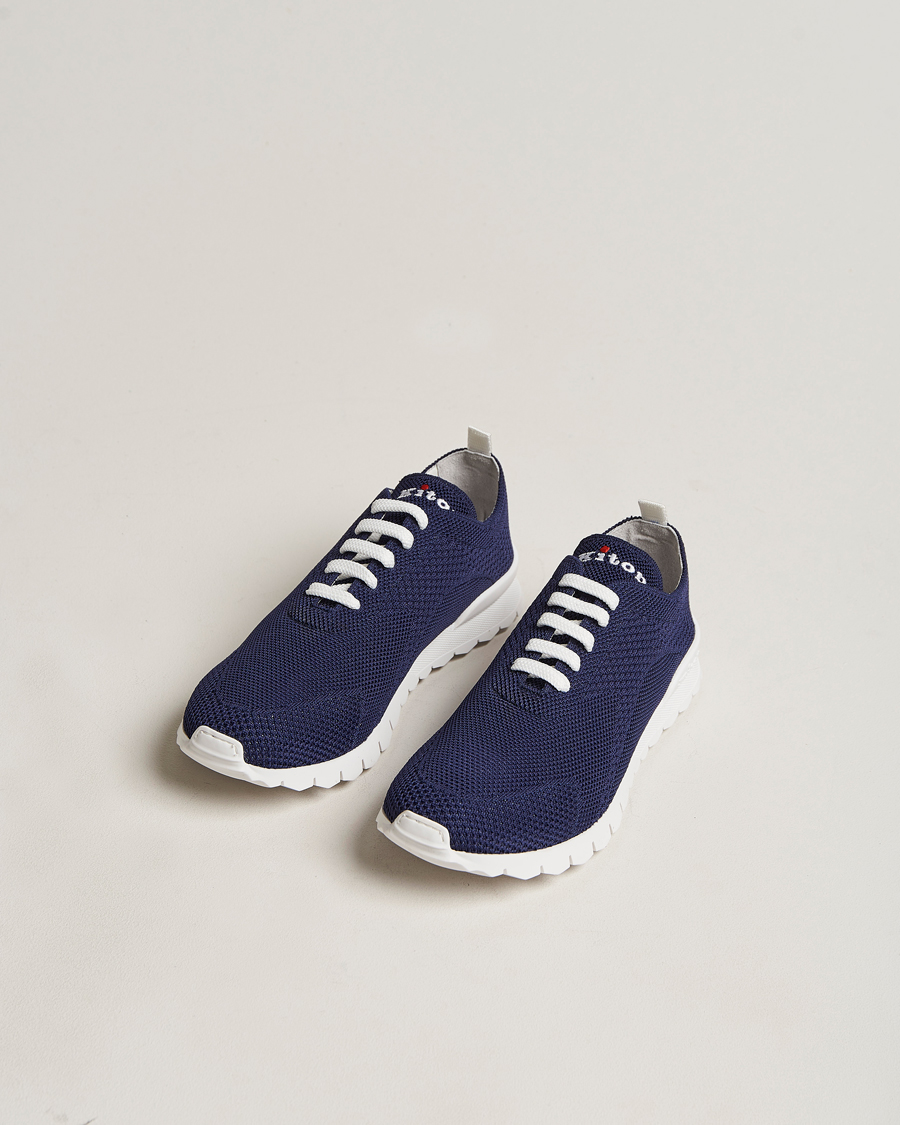 Herre | Kiton Mesh Running Sneakers Navy | Kiton | Mesh Running Sneakers Navy