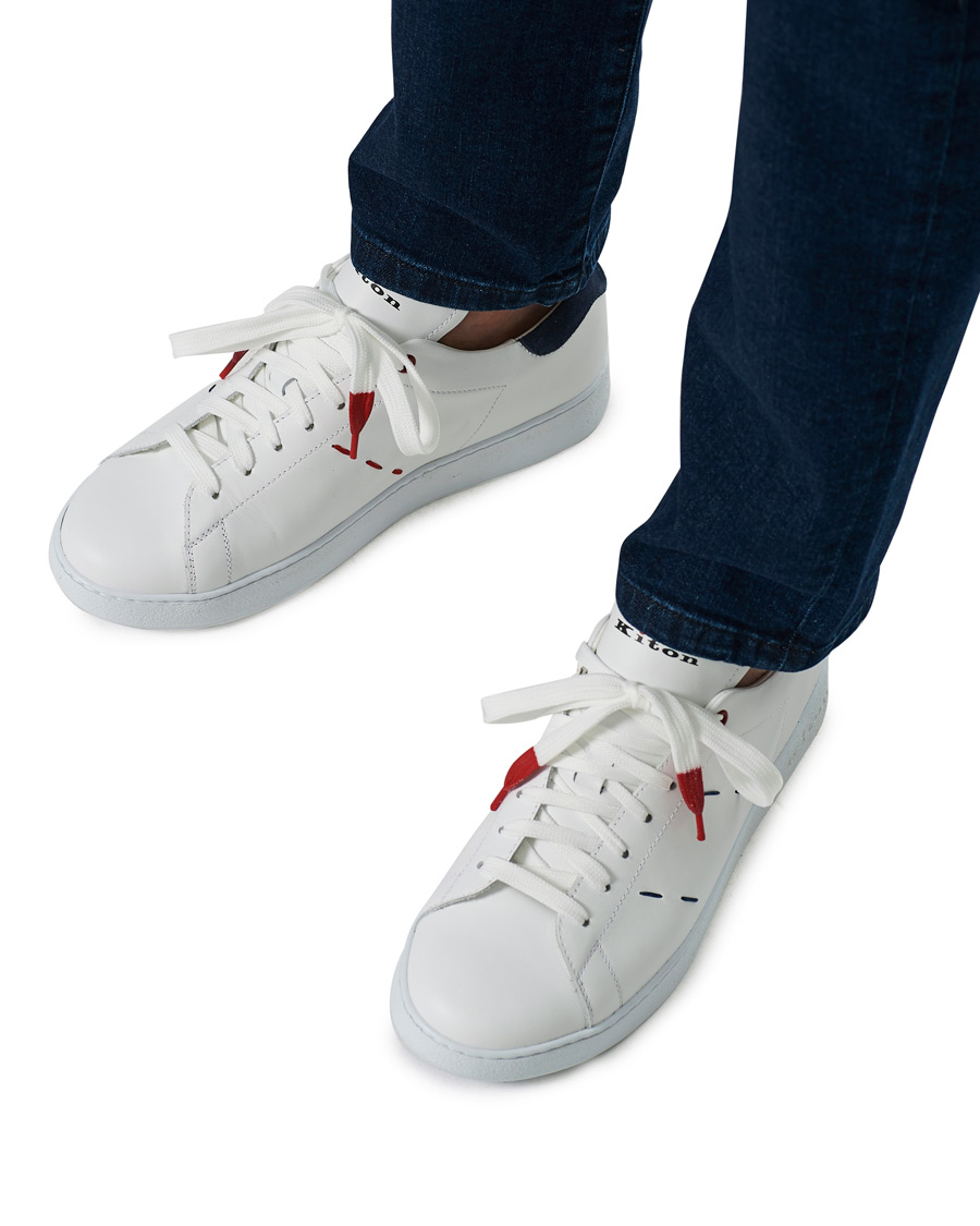 Herre | Kiton Plain Sneaker White | Kiton | Plain Sneaker White