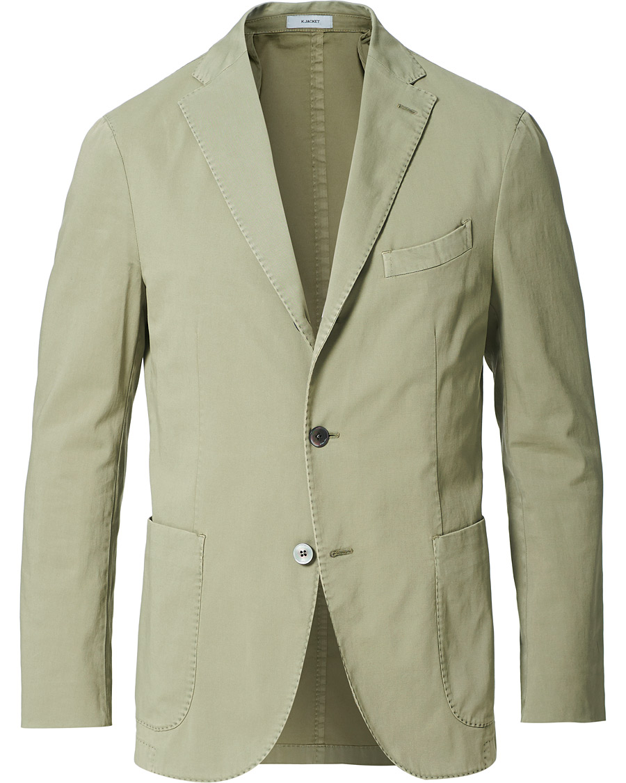 Herre | Dressjakker | Boglioli | K Jacket Cotton Stretch Blazer Olive