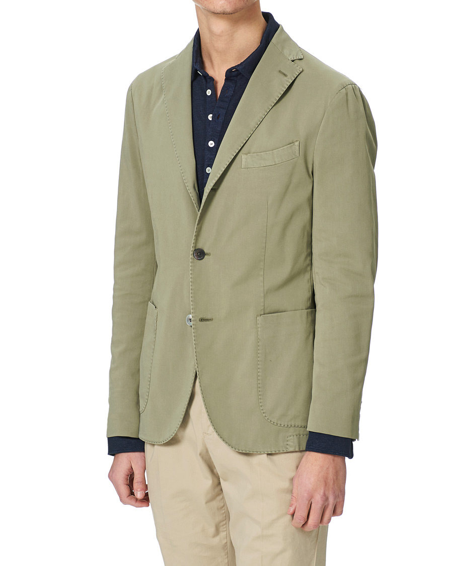 Herre | Dressjakker | Boglioli | K Jacket Cotton Stretch Blazer Olive