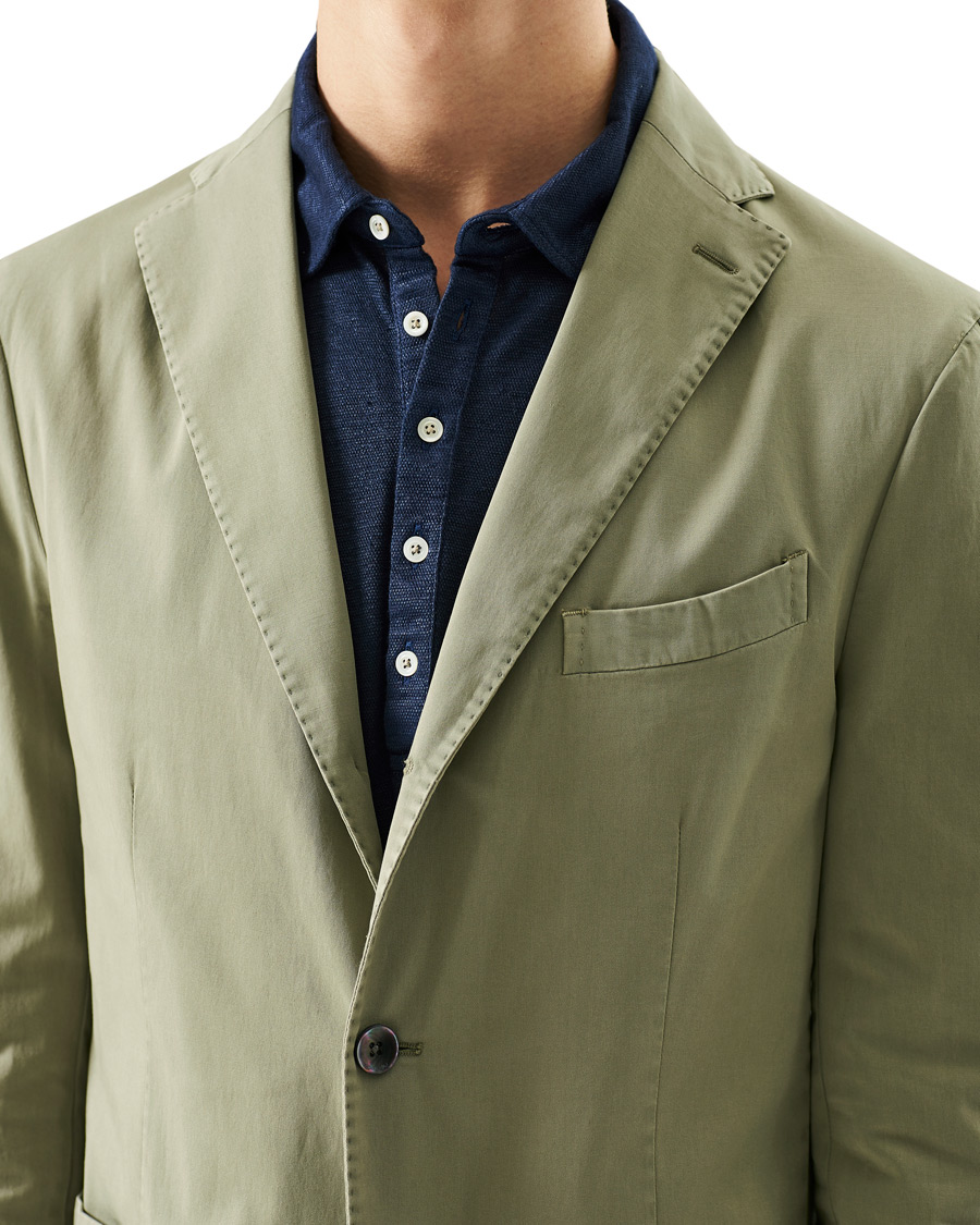 Herre | Dressjakker | Boglioli | K Jacket Cotton Stretch Blazer Olive