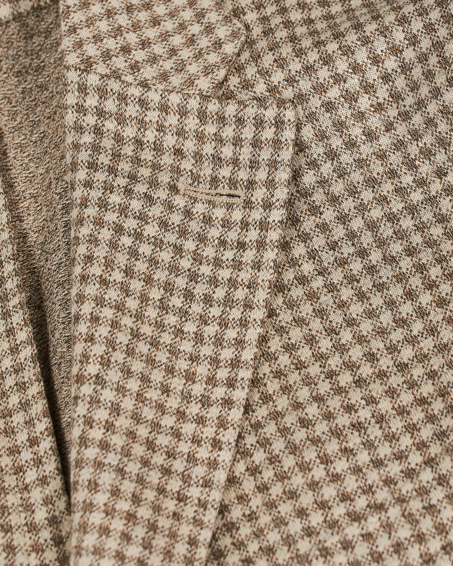 Herre | Dressjakker | Boglioli | K Jacket Jersey Vichy Blazer Beige
