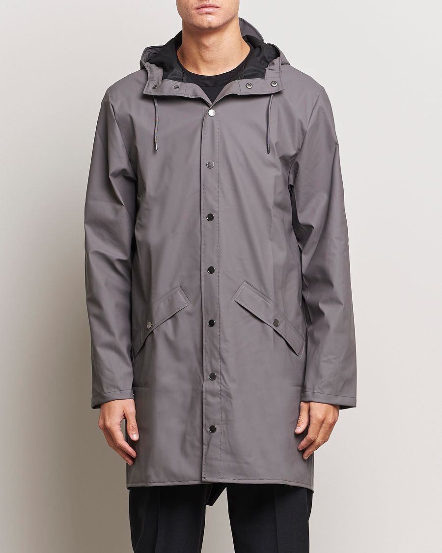 Herre | Møt Regnet Med Stil | RAINS | Long Jacket Grey