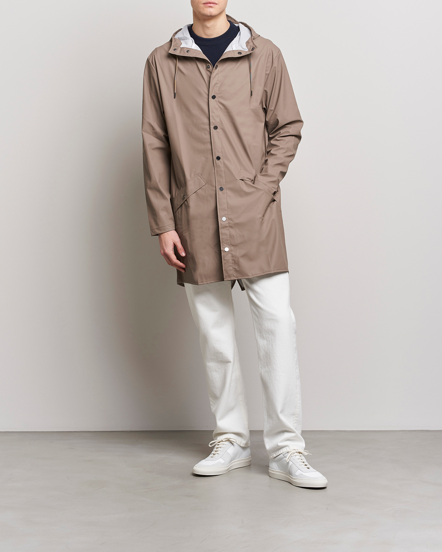 Herre | Jakker | RAINS | Long Jacket Taupe