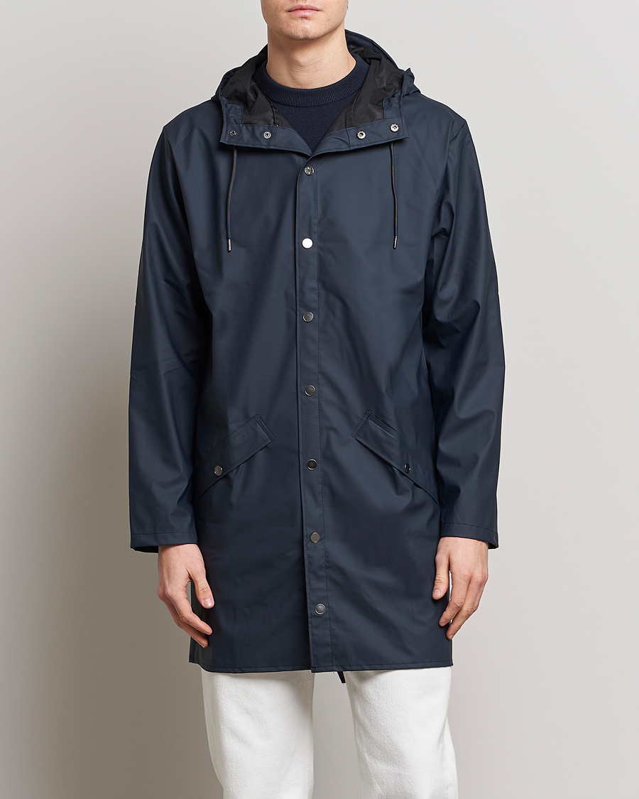 Herre | Møt Regnet Med Stil | RAINS | Long Jacket Navy