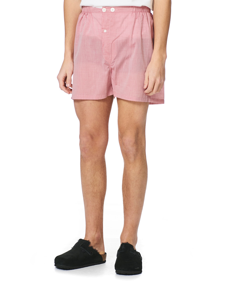 Herre | Pyjamaser og badekåper | Derek Rose | Shortie Cotton Pyjama Set Red
