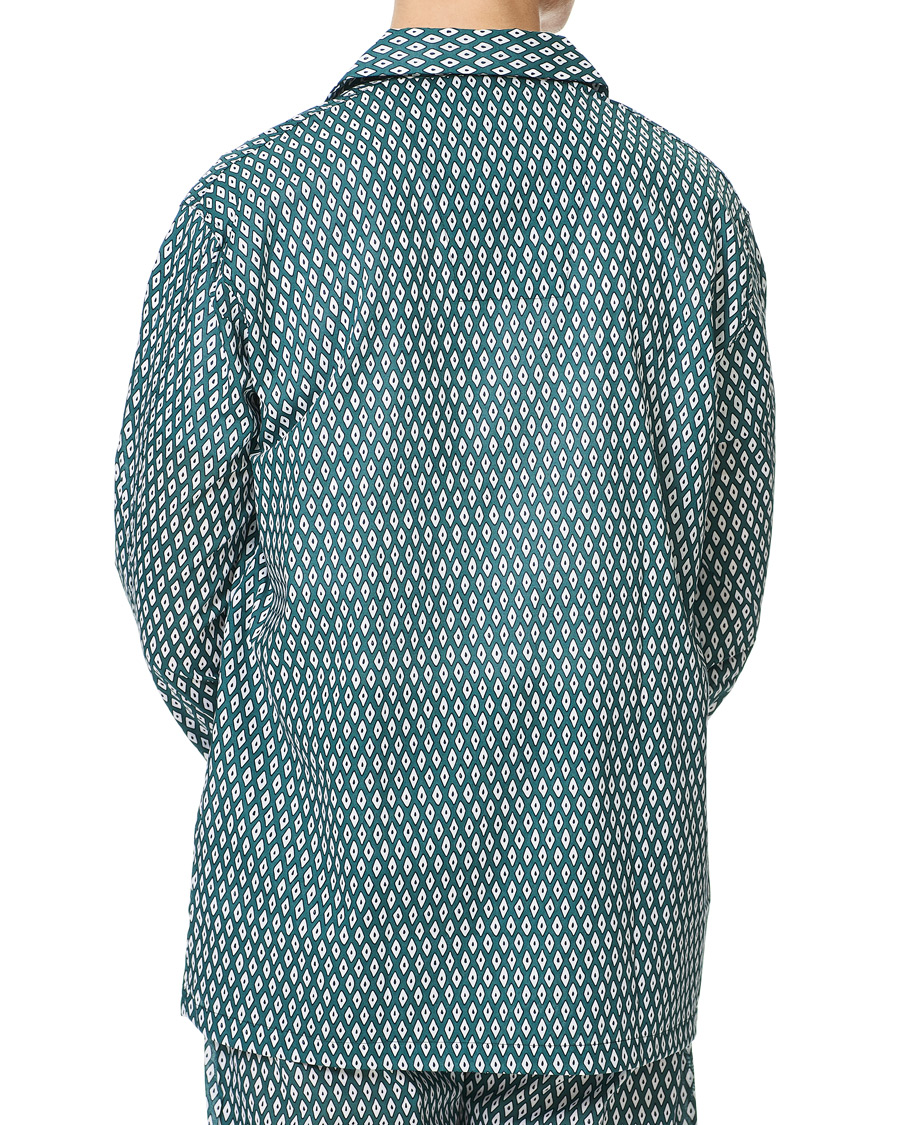 Herre | Pyjamaser og badekåper | Derek Rose | Printed Cotton Pyjama Set Green