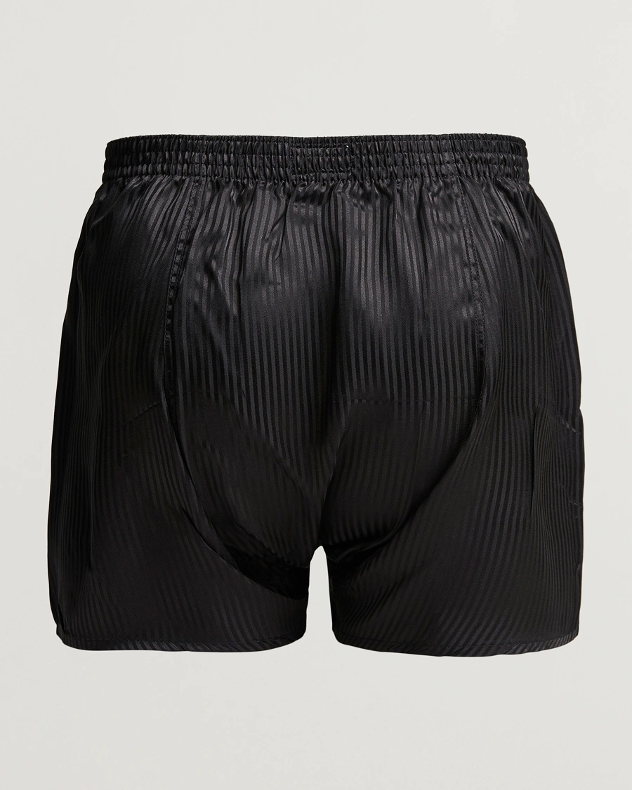 Herre |  | Derek Rose | Classic Fit Silk Boxer Shorts Black