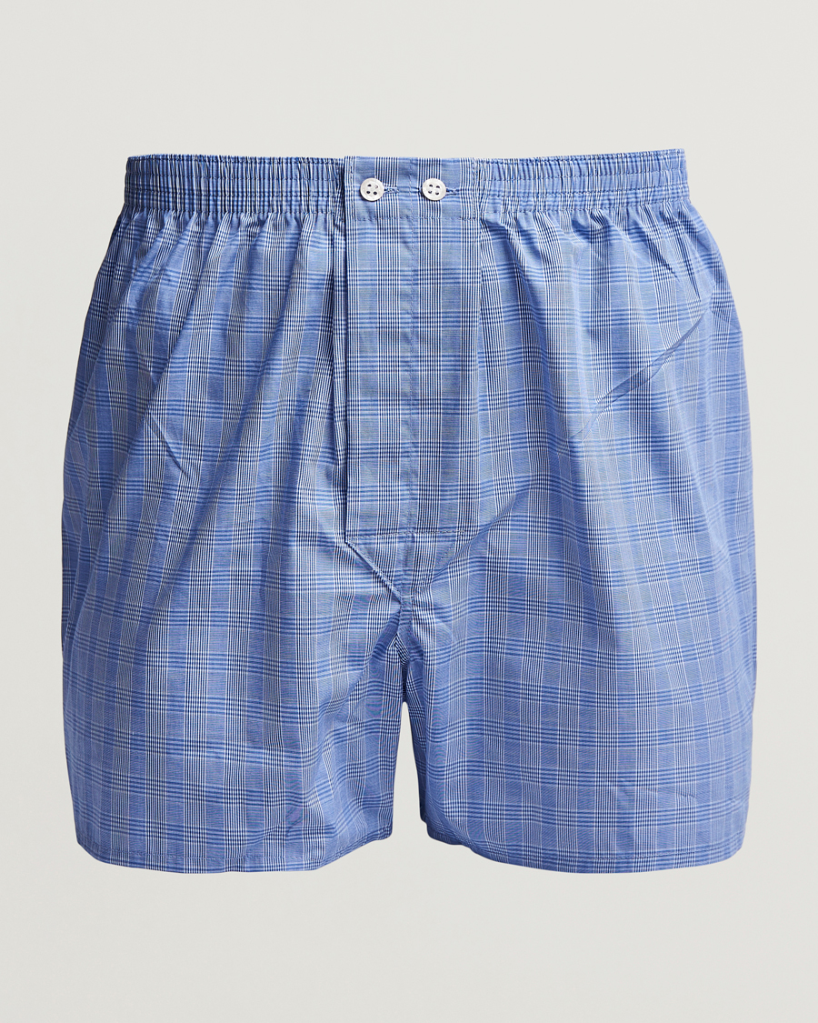 Herre | Undertøy | Derek Rose | Classic Fit Cotton Boxer Shorts Blue