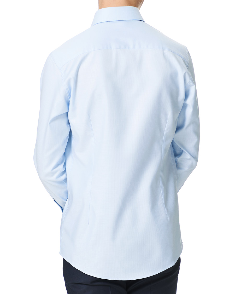 Herre | Skjorter | Eton | Cotton Lyocell Stretch Wide Spread Shirt Light Blue