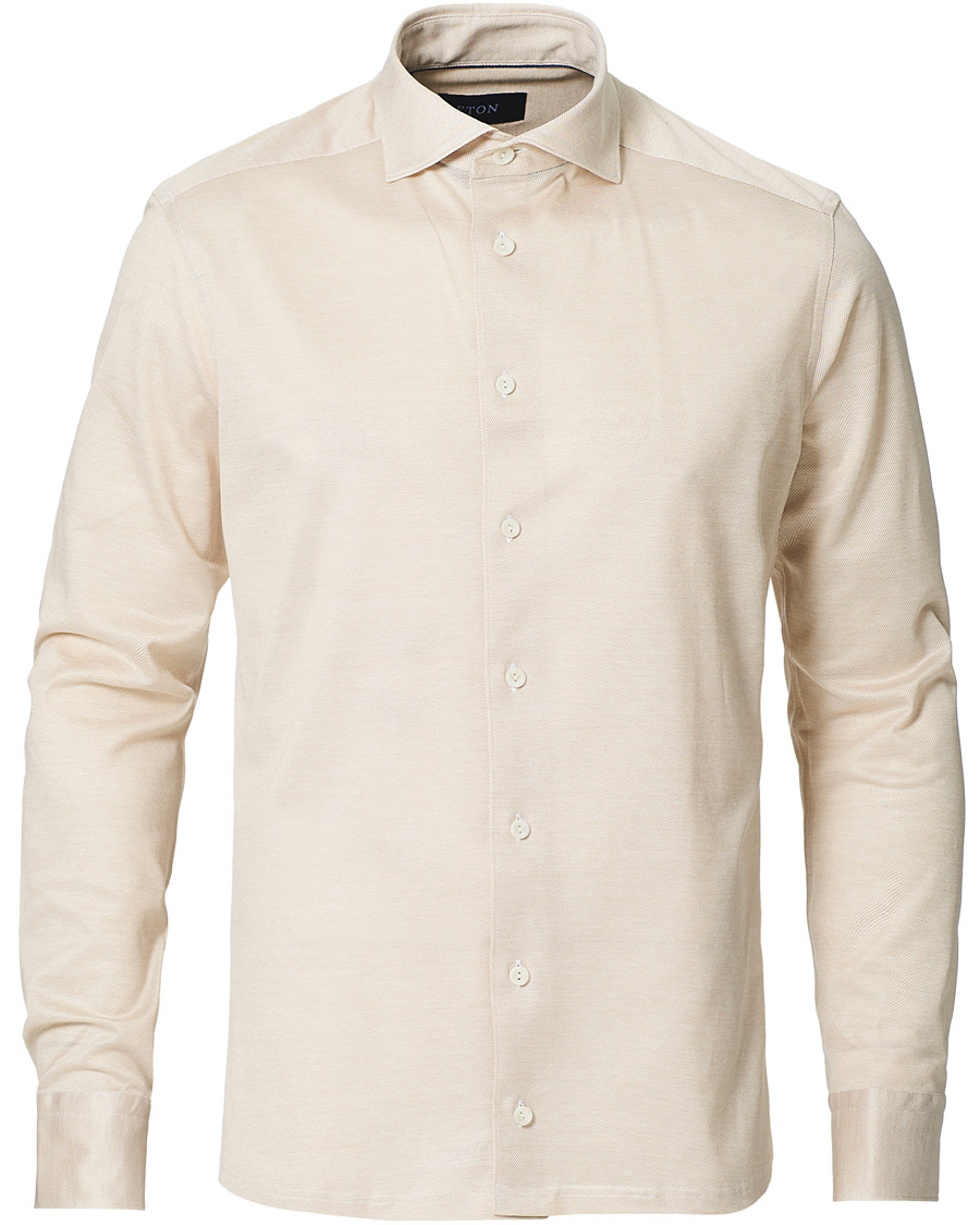 Herre | Skjorter | Eton | Oxford Piqué Shirt Beige