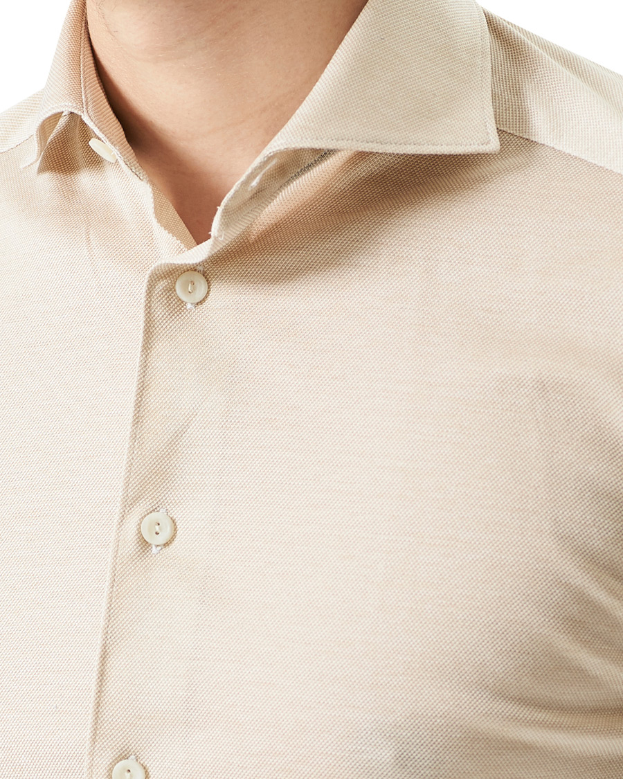 Herre | Skjorter | Eton | Oxford Piqué Shirt Beige