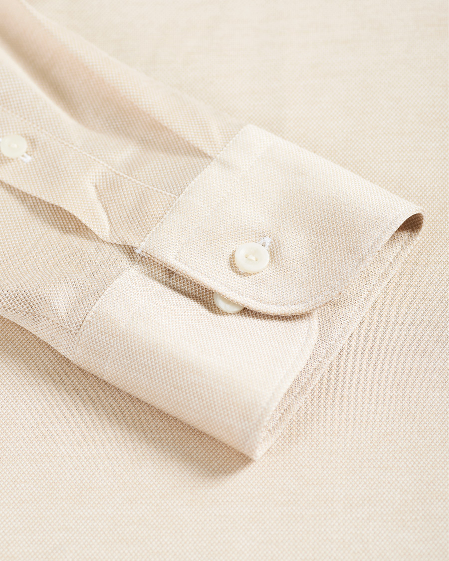 Herre | Skjorter | Eton | Oxford Piqué Shirt Beige