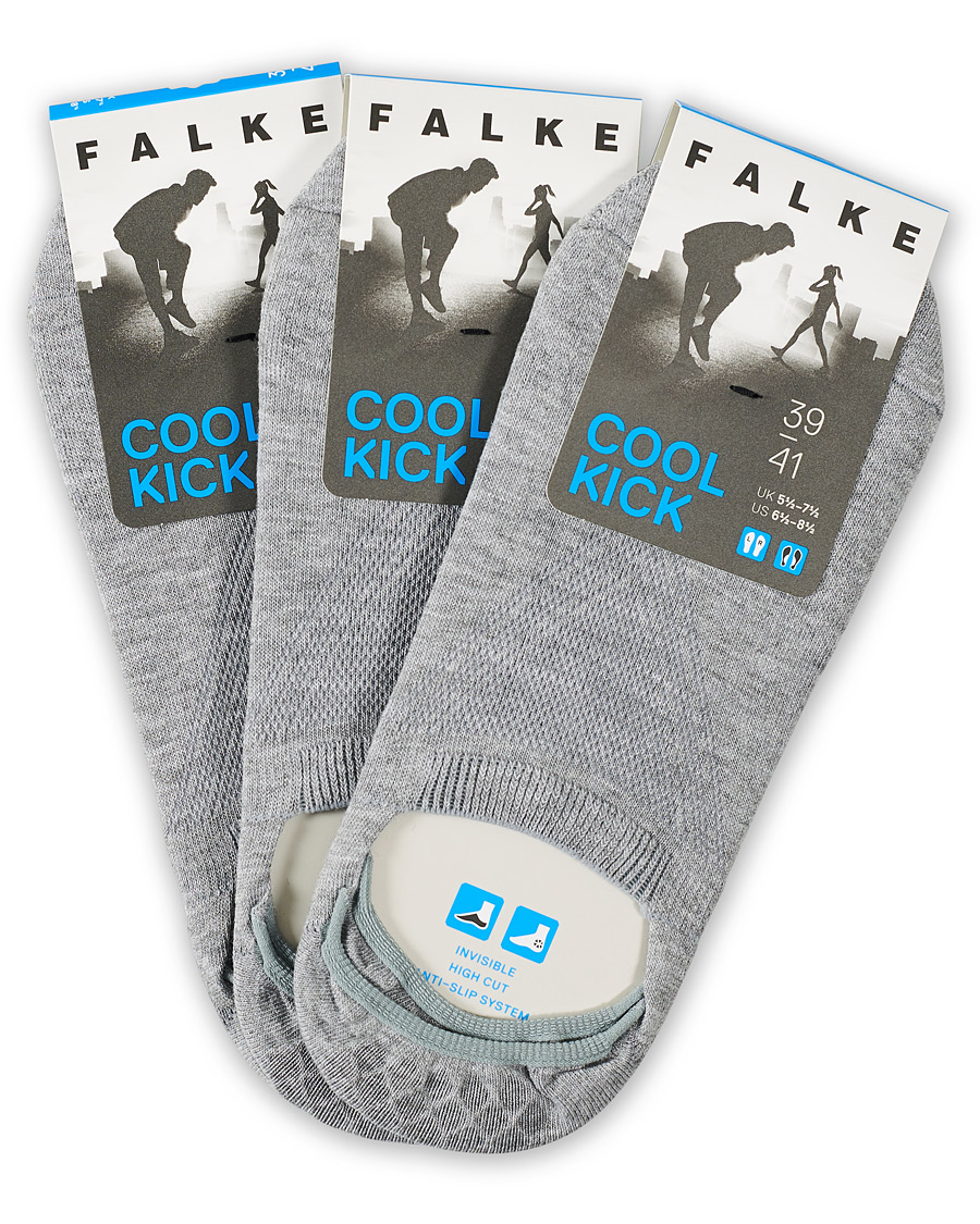 Herre | Undertøy | Falke | Cool Kick 3-Pack Sneaker Socks Light Grey