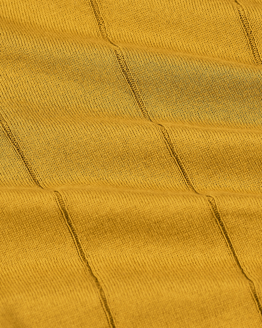 Herre | Pikéer | Lardini | Cotton Crèpe Knitted Polo Mustard