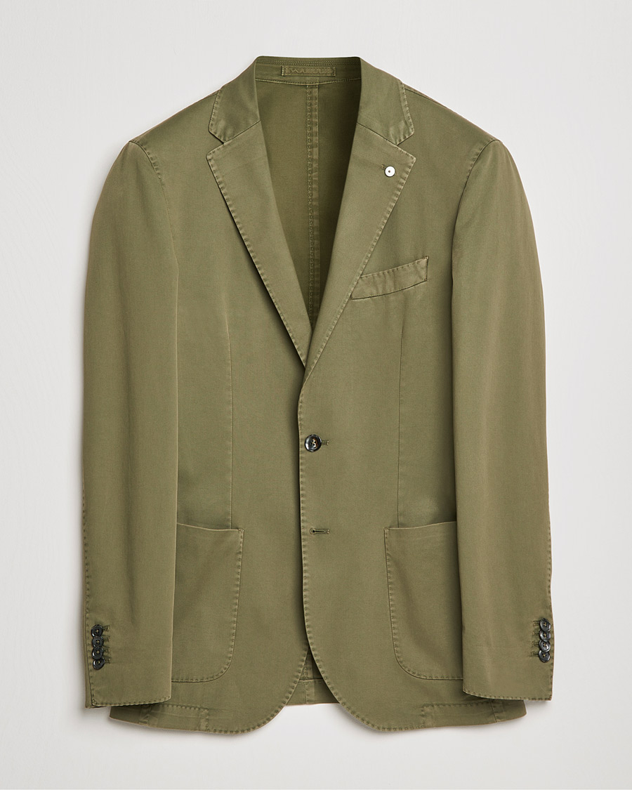 Herre | Dressjakker | L.B.M. 1911 | Jack Regular Fit Cotton Stretch Blazer Olive