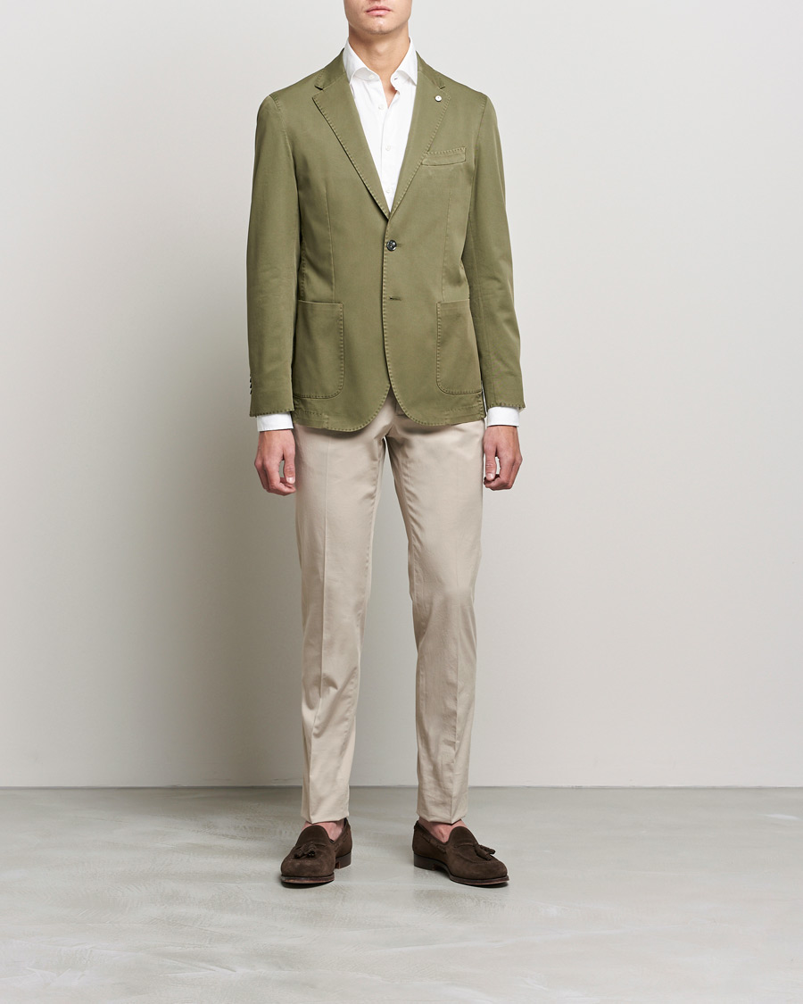 Herre | Dressjakker | L.B.M. 1911 | Jack Regular Fit Cotton Stretch Blazer Olive