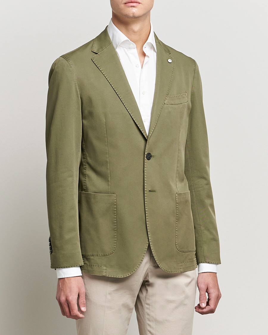 Herre | Dressjakker | L.B.M. 1911 | Jack Regular Fit Cotton Stretch Blazer Olive