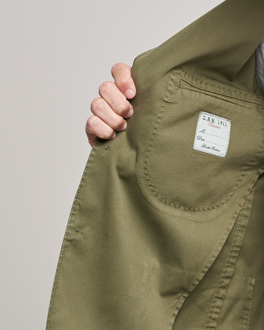 Herre | Dressjakker | L.B.M. 1911 | Jack Regular Fit Cotton Stretch Blazer Olive