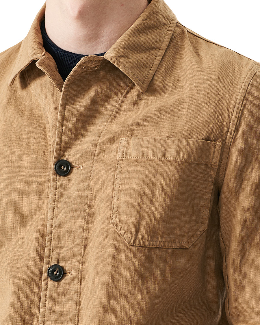 Herre | Skjorter | L.B.M. 1911 | Cotton/Linen Overshirt Beige