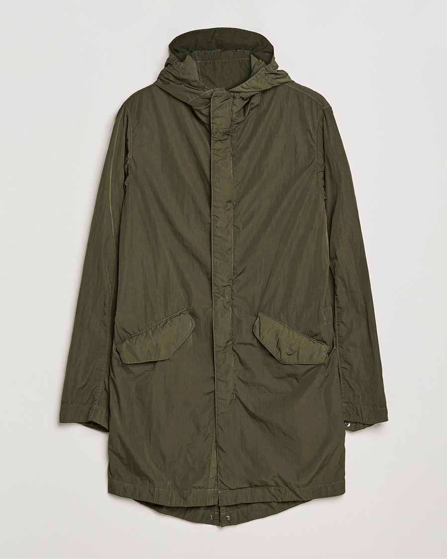 Herre | Jakker | L.B.M. 1911 | Garment Dyed Nylon Coat Olive