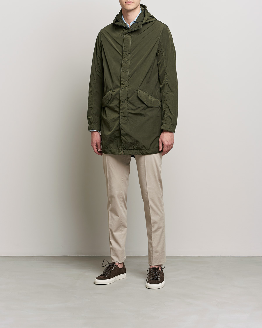 Herre | Jakker | L.B.M. 1911 | Garment Dyed Nylon Coat Olive