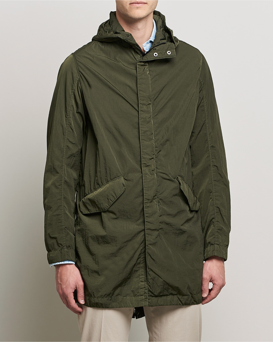 Herre | Jakker | L.B.M. 1911 | Garment Dyed Nylon Coat Olive