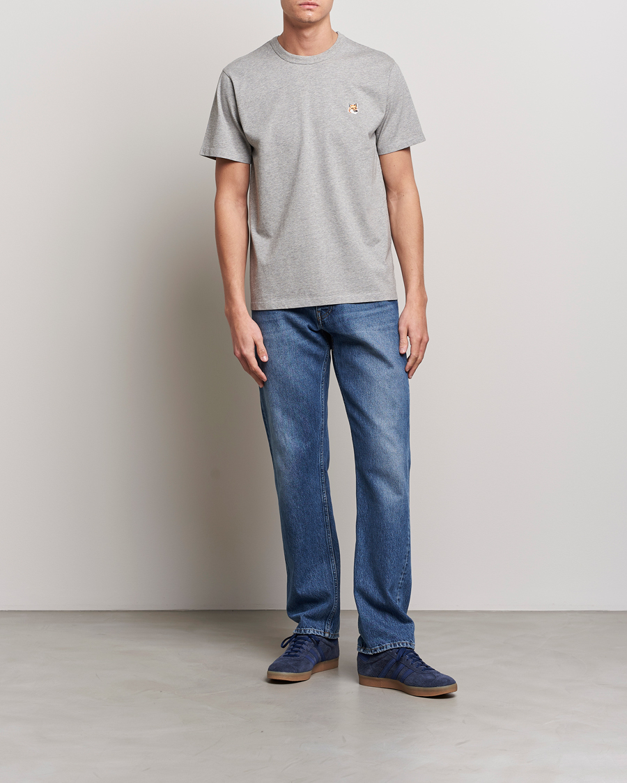 Herre | T-Shirts | Maison Kitsuné | Fox Head Tee Grey Melange