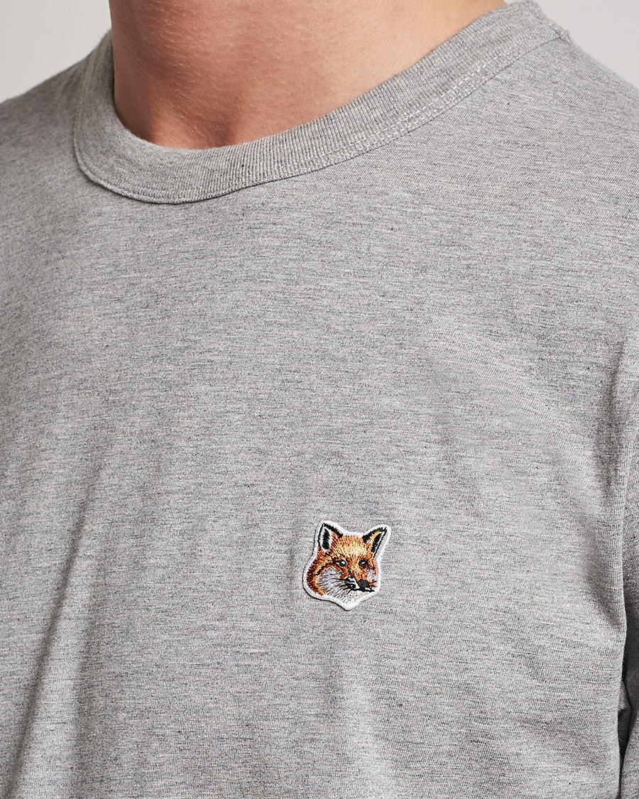 Herre | T-Shirts | Maison Kitsuné | Fox Head Tee Grey Melange