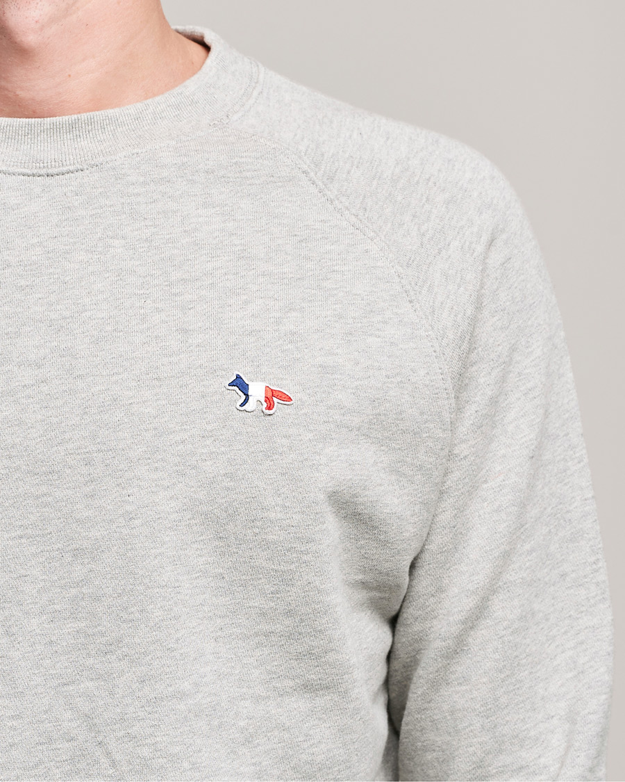 Herre | Gensere | Maison Kitsuné | Tricolor Fox Sweatshirt Grey Melange