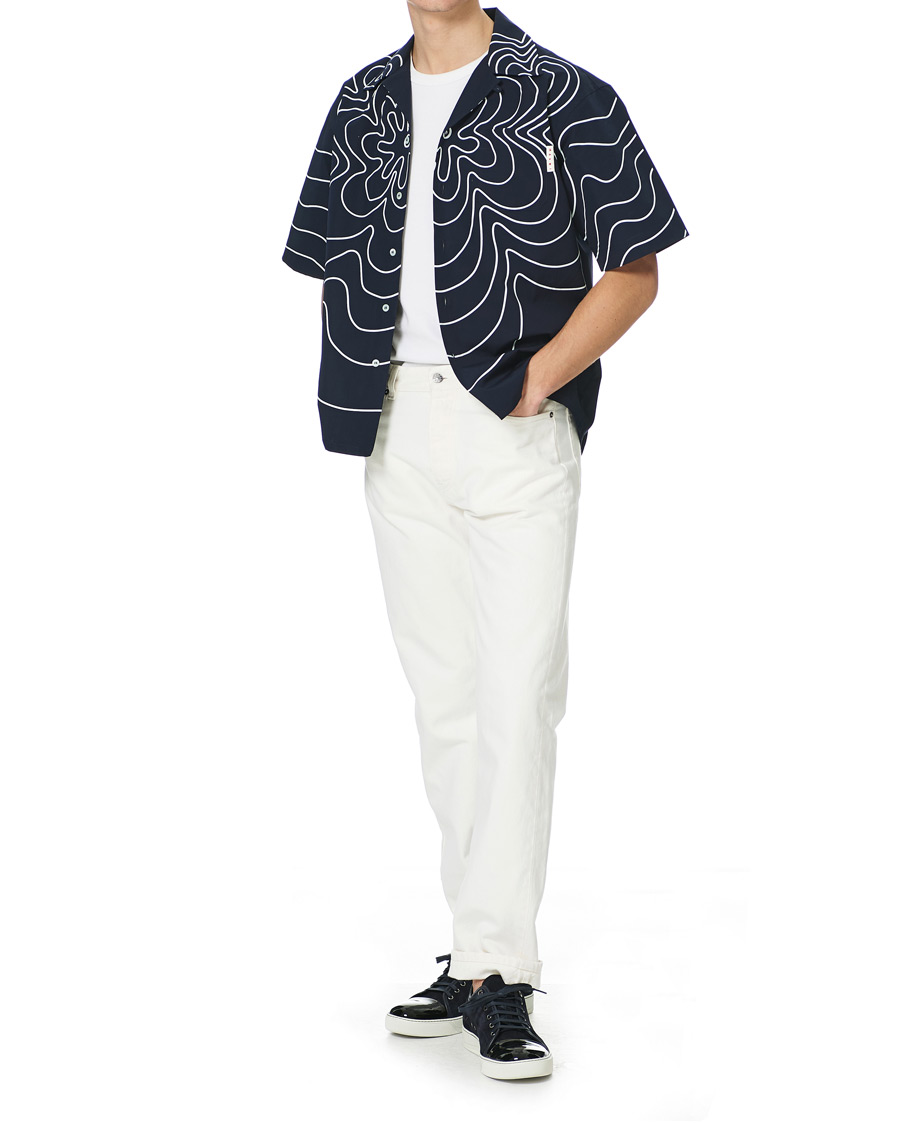 Herre | Skjorter | Marni | Flower Print Bowling Shirt Navy