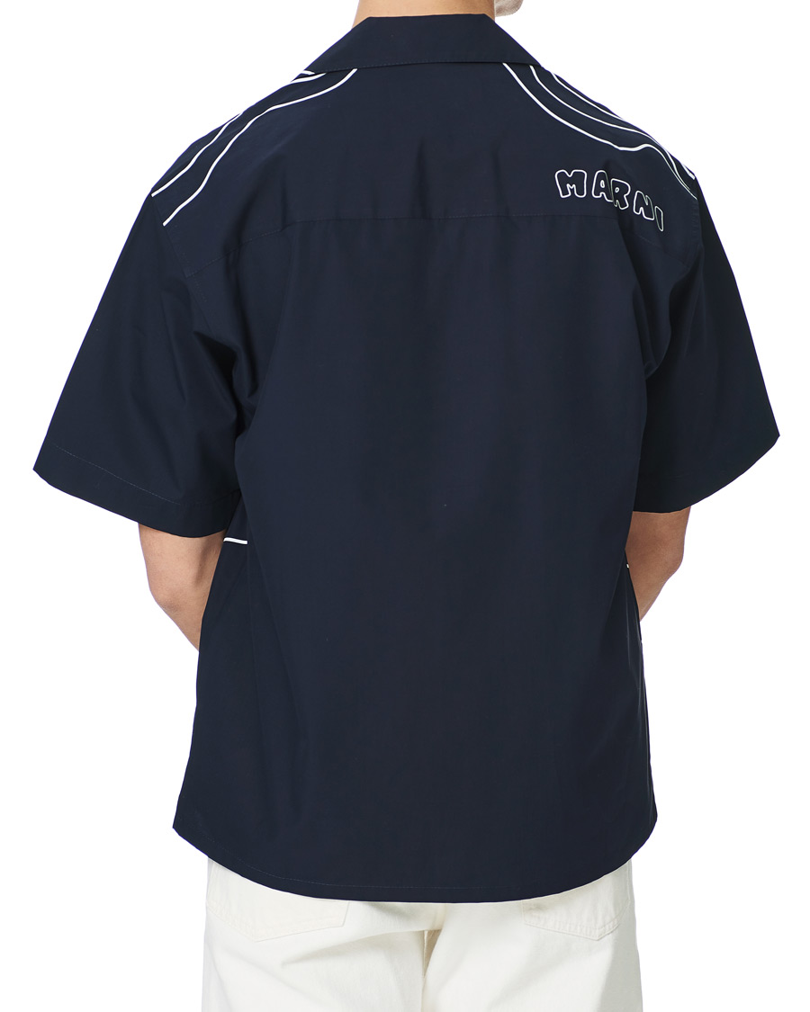 Herre | Skjorter | Marni | Flower Print Bowling Shirt Navy