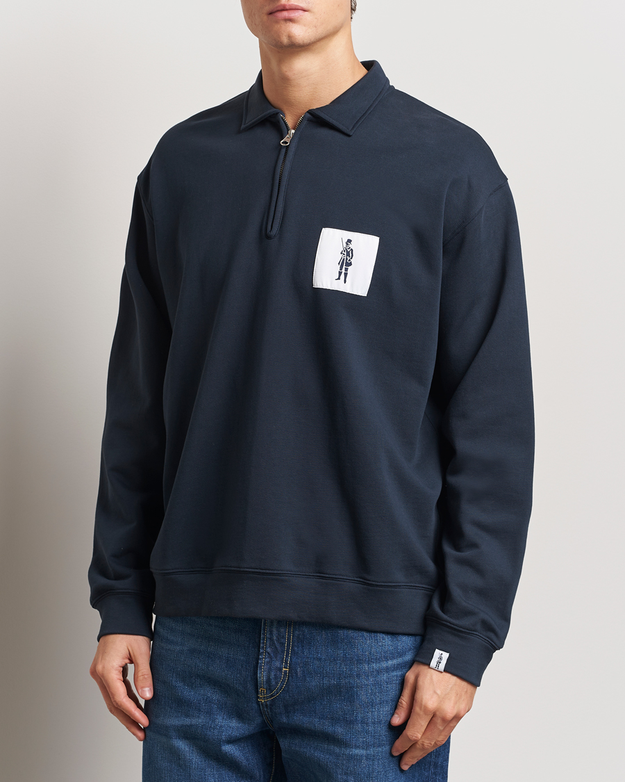 Herr |  | Mackintosh | Dandyman Zip Sweat Navy