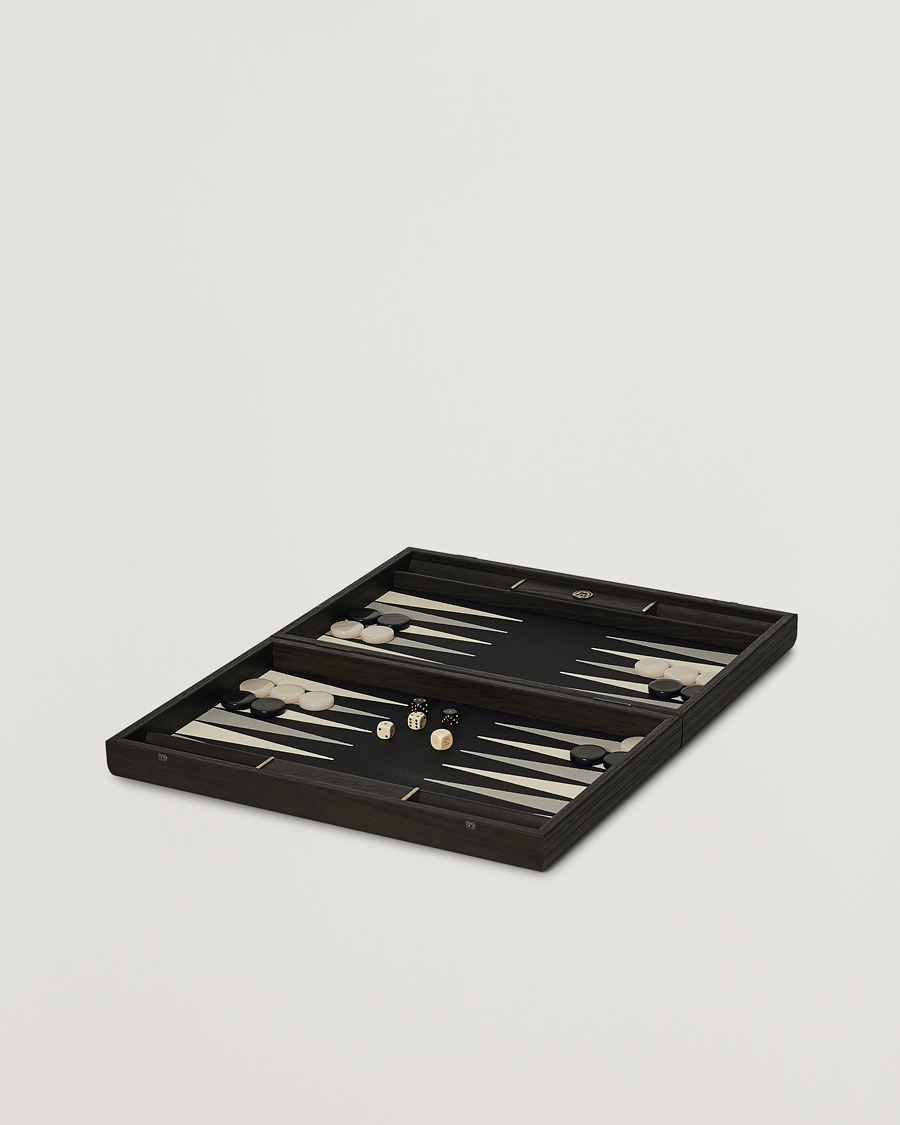 Herre | Spill og fritid | Manopoulos | Classic Leatherette Backgammon Set Black