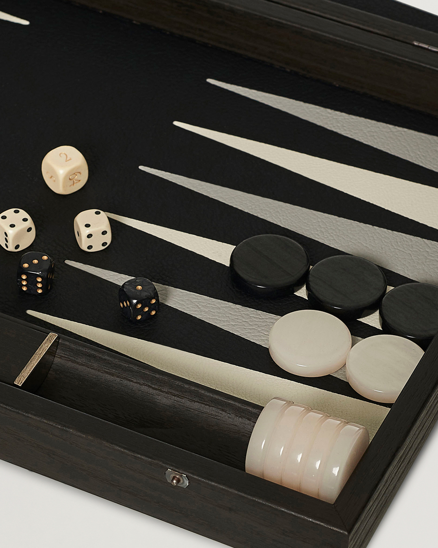 Herre | Spill og fritid | Manopoulos | Classic Leatherette Backgammon Set Black