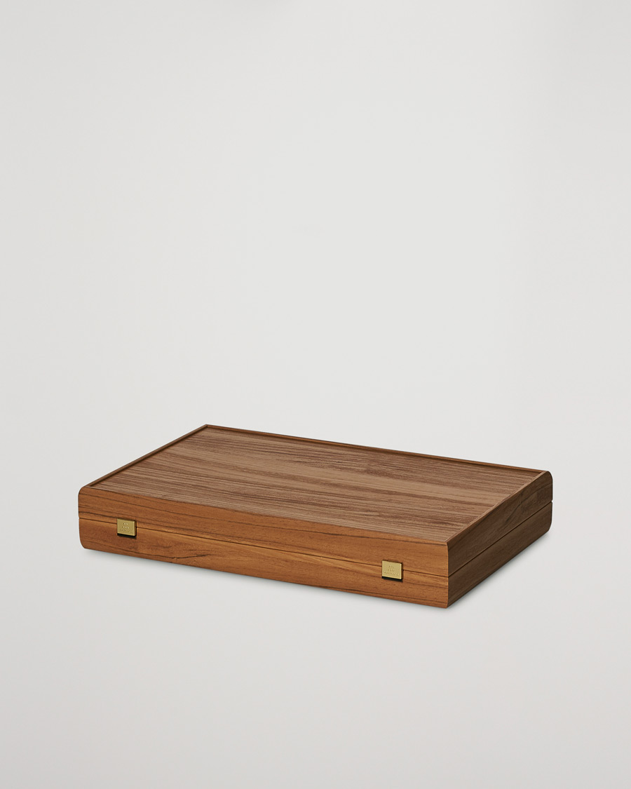 Herre | Spill og fritid | Manopoulos | Wooden Leatherette Backgammon Set Beige