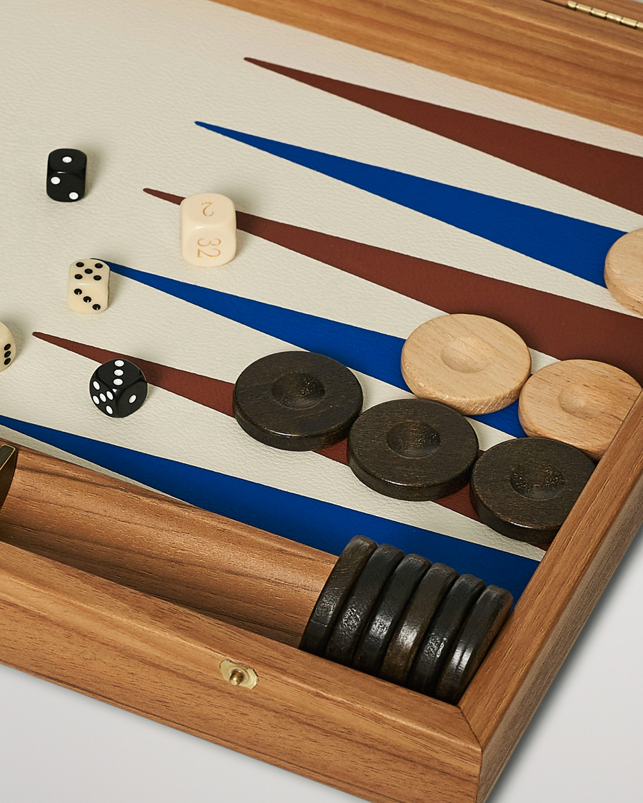 Herre | Spill og fritid | Manopoulos | Wooden Leatherette Backgammon Set Beige