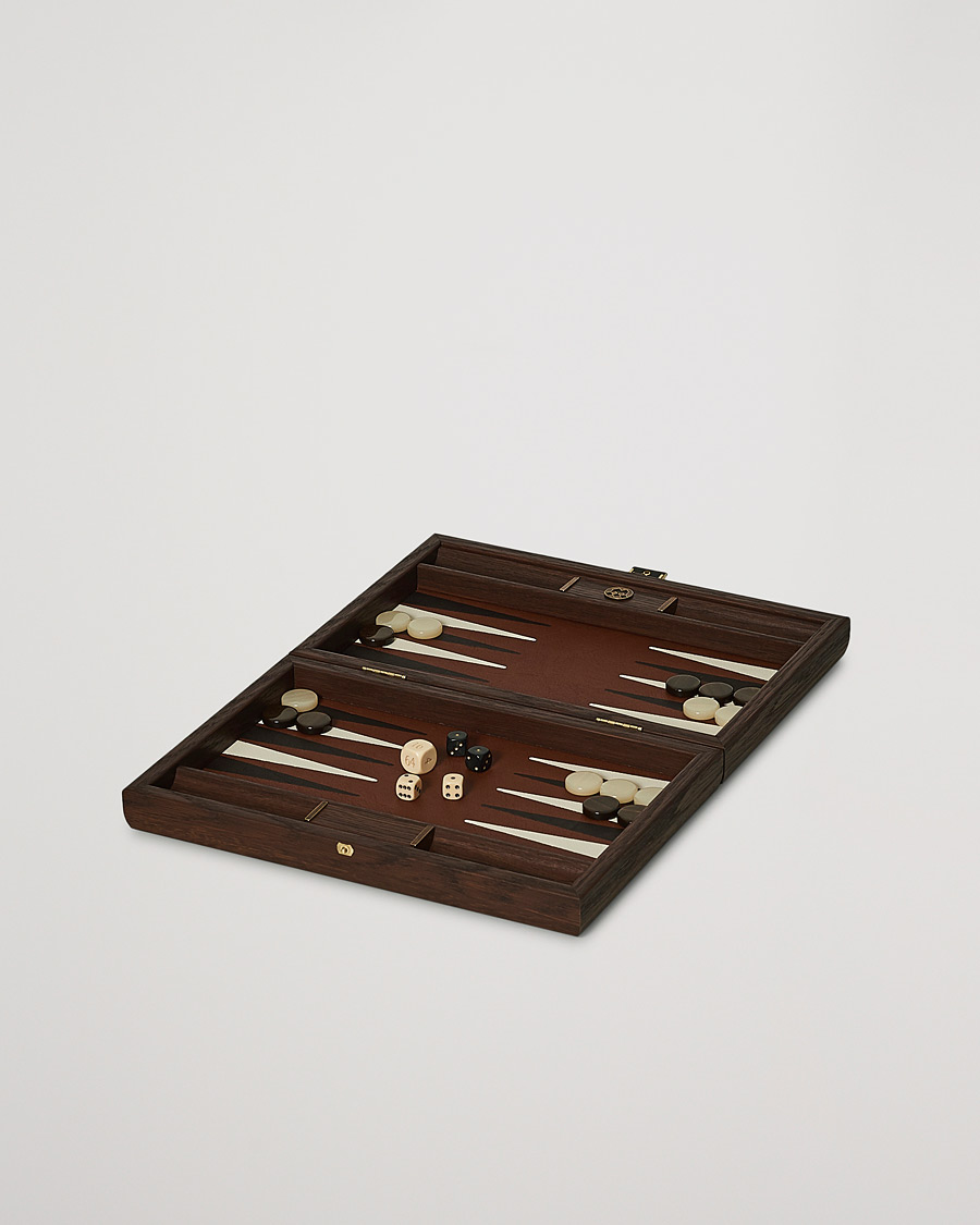 Herre | Manopoulos | Manopoulos | Small Leatherette Backgammon Set Caramel Brown