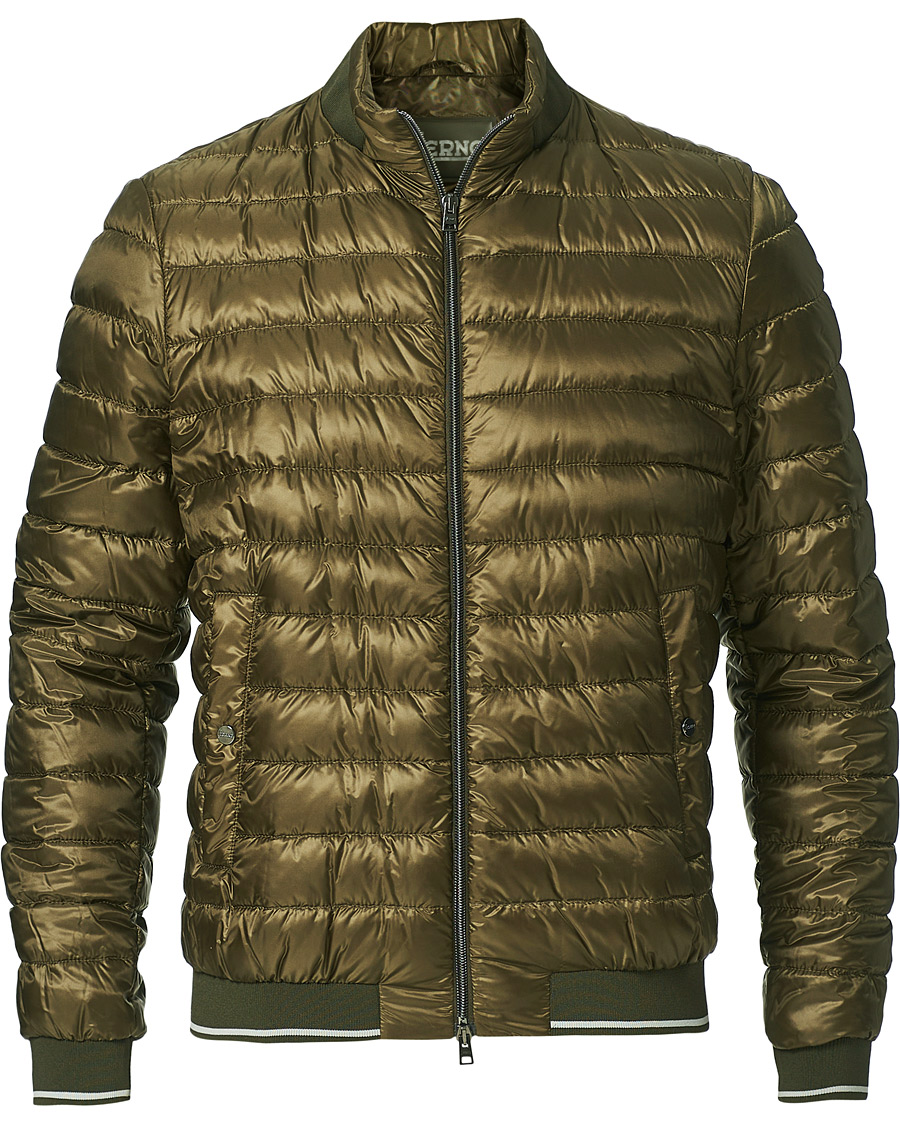 Herre | Jakker | Herno | Nylon Down Jacket Army Green