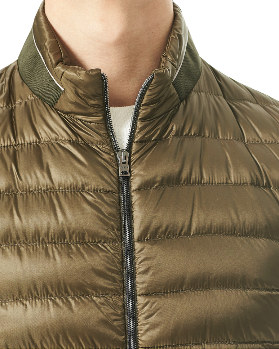 Herre | Jakker | Herno | Nylon Down Jacket Army Green