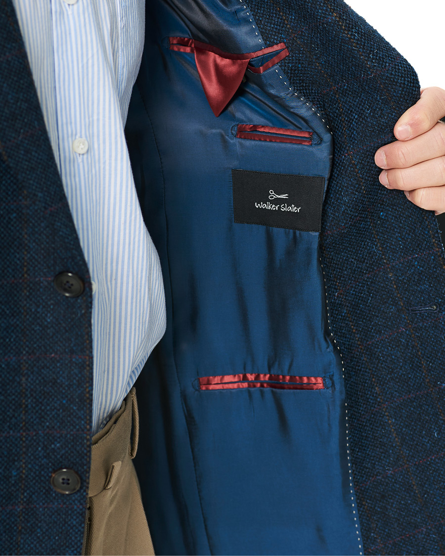 Herre | Dressjakker | Walker Slater | William Lambswool Tweed Jacket Navy Red