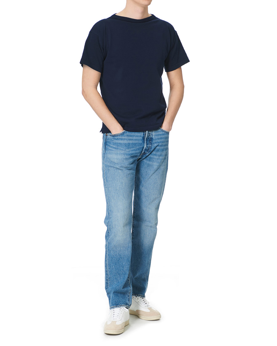 Herre | T-Shirts | Andersen-Andersen | Boatsman Short Sleeve Tee Royal Blue