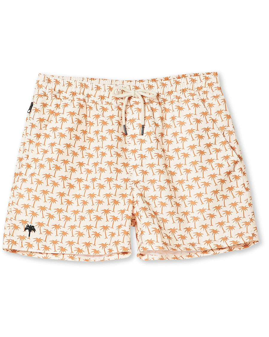 Herre | Badeshorts | OAS | Printed Swim Shorts Beige Palm