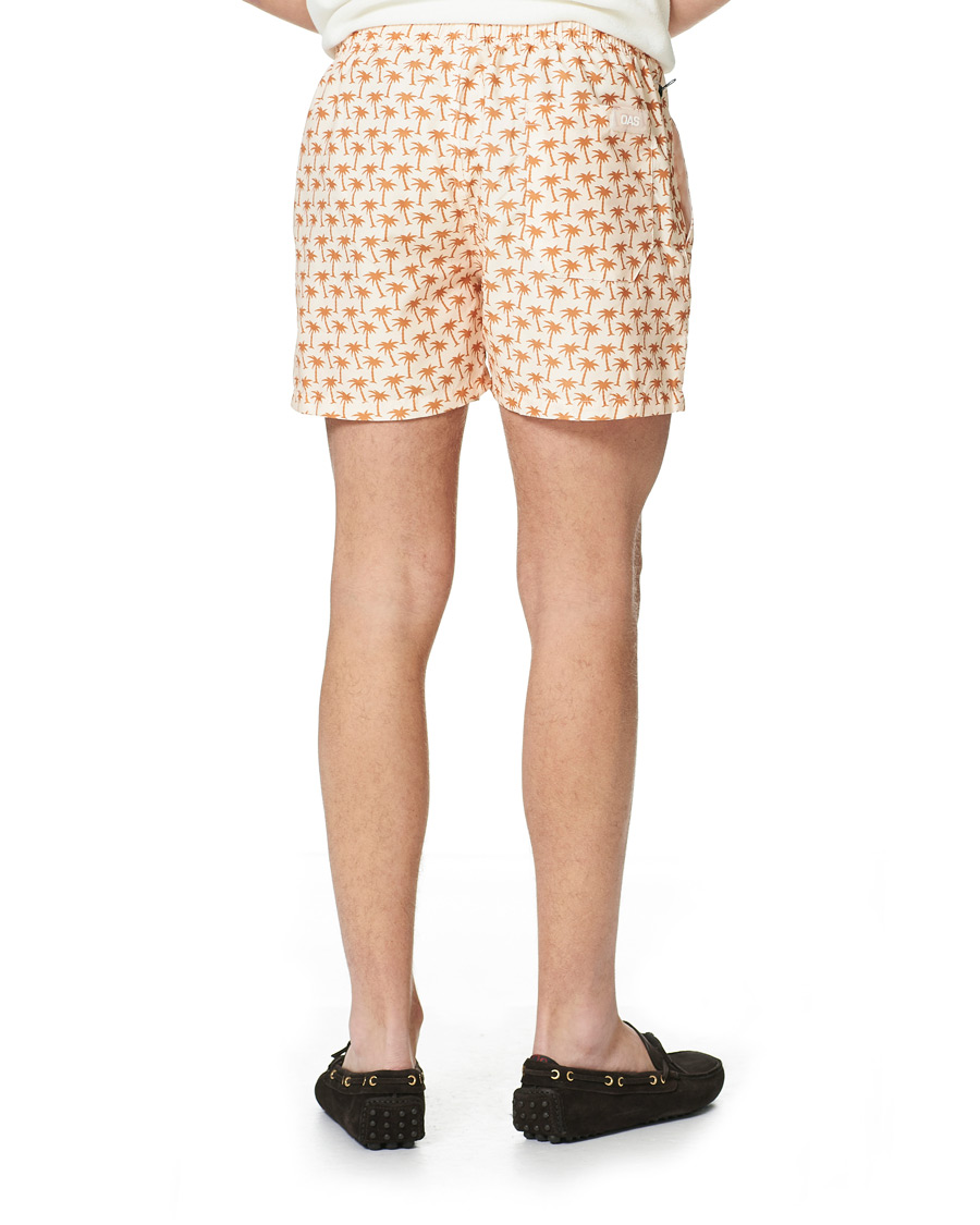 Herre | Badeshorts | OAS | Printed Swim Shorts Beige Palm