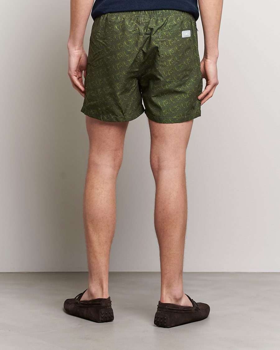 Herre | Badeshorts | OAS | Printed Swimshorts Green Squiggle