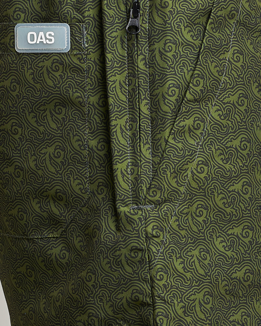 Herre | Badeshorts | OAS | Printed Swimshorts Green Squiggle